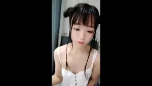 Horny amateur masked Asian teen toying on webcam show