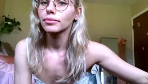 Blonde Teen Solo Masturbating On Webcam