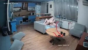 Pink labia close up of naive brunette