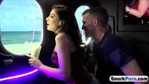 Amy Parks amazing threesome in bang bus