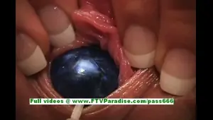 Fiona amateur blonde babe introducing balls in her pussy