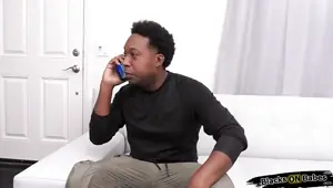 Busty milf tips black dude with blowjob