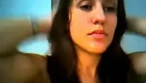 Pretty Latina teen masturbates solo