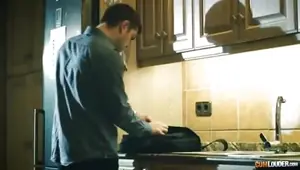 Stunning stocking clad Latina getting screwed missionary style