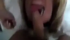 Amateur cock sucker doing her thing