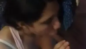 Fun blowjob experience for busty Mexican teen