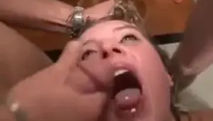 Willing slut's gangbang adventure