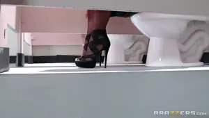 Official lesbian sex in toilet