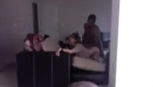 Black man secretly records fucking his white chick