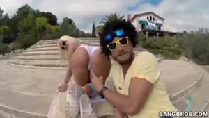 Big ass blonde banged hard