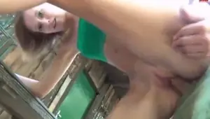 Horny angel's outdoor fuck