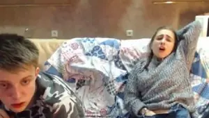 Amateur teens masturbate together on webcam