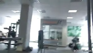 Bewitching German teen getting nailed in a locker room