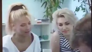 Hot blonde babes goes all in