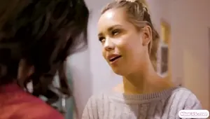 Latina babe comforts her new nervous gf
