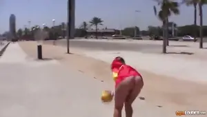 Spanish blonde plays football and gets fucked