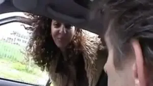 Picked up on the street and doing it in the car