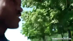 White chick riding on a bbc