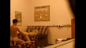 Amateur guy sets up a camera to record his hot hookup with a willing blonde