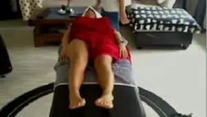 Babe enjoys erotic massage.