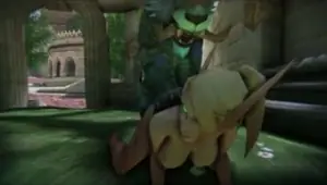 Futanari creature's cock commands a hentai hottie