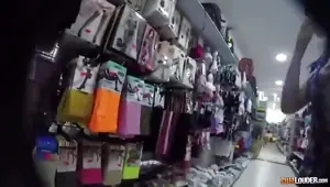 Curvy Spanish teen getting banged hard in a dressing room