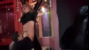 Tied up sex slave enjoying an amazing tongue fuck