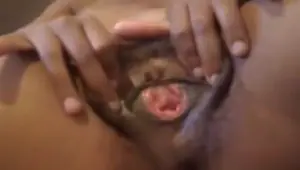 Sexy black amateur fucks herself in the ass with a dildo