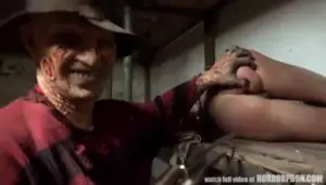 She gets fucked by Freddy Krueger
