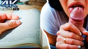 Gave a blowjob to my boyfriend while he was reading a book POV