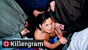 KILLERGRAM Busty MILF Sarah Jane Sucks Hard Cocks Outdoors And Gets Her Tits Soaked In Cum