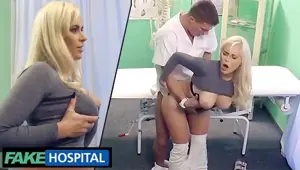 Italian Blonde Babe with Big Boobs Cums Numerous Times with a Doctor Fake Hospital