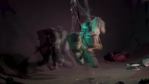 shibari hook suspension TATTOO couple Bondage in the air