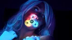 SecretCrush Glowing Neon Babe Teases Your Cock With Her Perfect Body PMV
