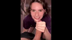 Forbidden Thrills: Risky Blowjob on Public Staircase Sparks Intense Night of Passion at Home