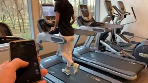 public Masturbation with lovense LUSH PART 3. during fitness in the gym