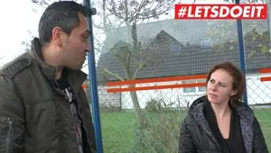 LETSDOEIT Amateur German Redhead Picked Up From The Bus Station For SEX