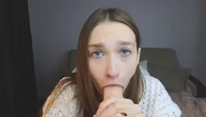 POV Dildo sucking ON