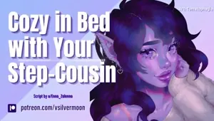 Cozy in bed with your Step Cousin 3Dio ASMR Roleplay Gentle Femdom