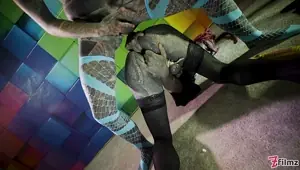 TRANS heavily tattooed sisy gets ANAL FISTED from dominatrix femdom extreme