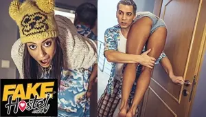 Fake Hostel Wild sex for fit Mauritius girl with petite ass and tight wet pussy