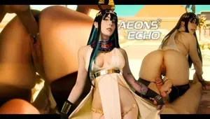 Aeons Echo. Iset. June Contest Video 2025. Footjob, Cumshot MollyRedWolf