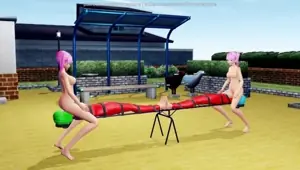Let's Play On The Seesaw Yuri Bondage Sex 3D MMD