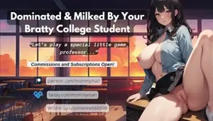 Dominated Milked By Your College Student!