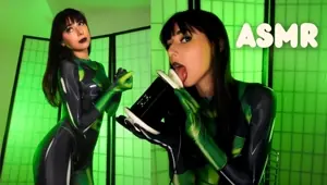 LUNAREXX ASMR Shego Licks Your Ears GOTH COSPLAY