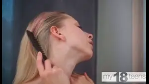 babe with small tits fingering her hairy pussy