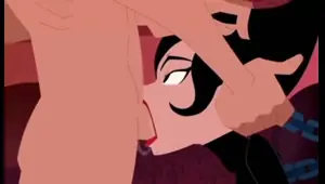 cartoon samurai jack ashi blowing rough