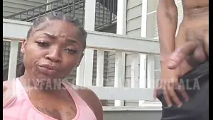 sucked his dick outside the apartments and almost got caugh
