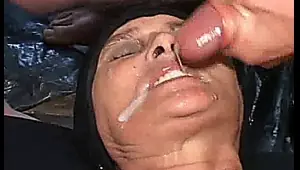 fisting and pissing on the old slut