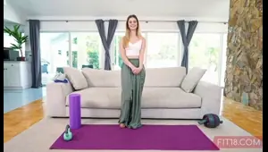 fit18 molly little flexible tiny kawaii teen gets cream